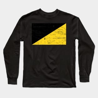 Distressed AnCap Anarcho Capitalist Flag Long Sleeve T-Shirt